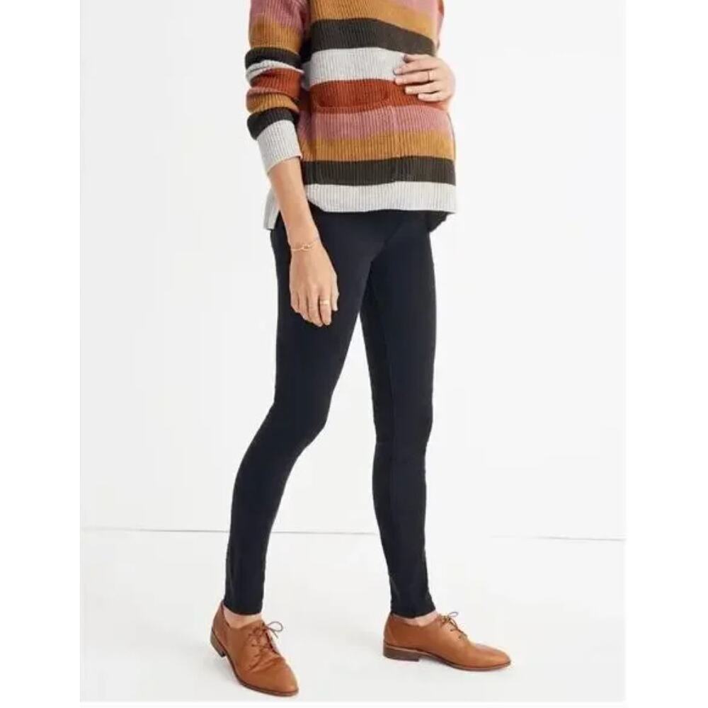 Madewell Maternity Over the Belly Skinny Black Jeans Size 27 Stretch Support